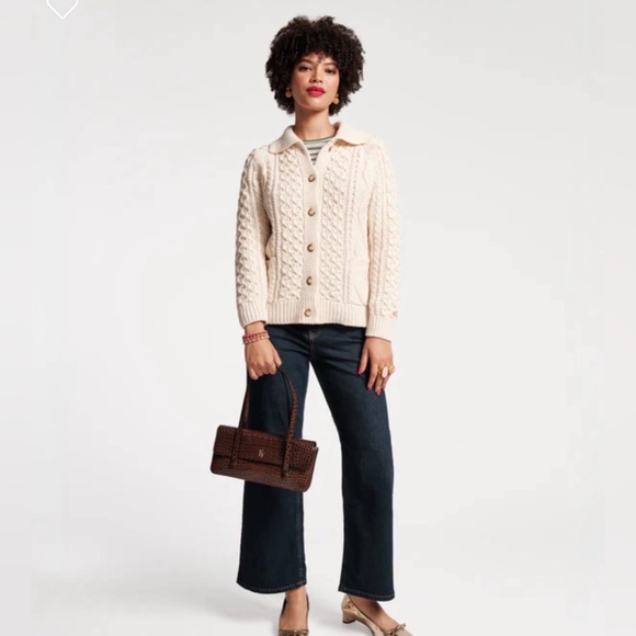 Frances Valentine Fisherman Cableknit Cardigan - Picture 10 of 11